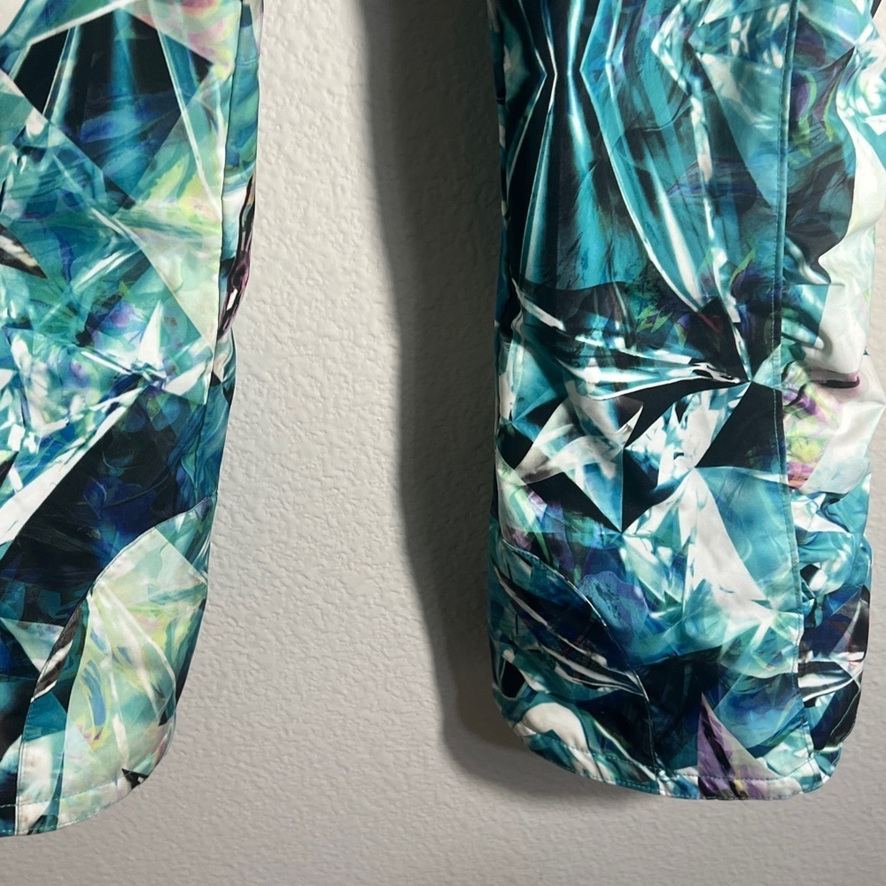 Obermeyer Printed Ski Pants Purple Blue Green girl’s Sz M snow winter outdoor - Picture 4 of 9